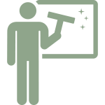 Deep cleaning services - Person wiping a sparkling clean window